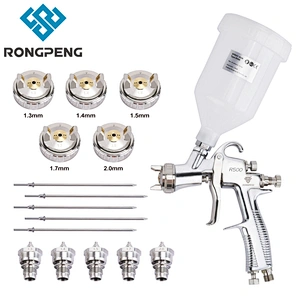 Rongpeng R500 LVLP Spray Gun 600cc Cup Gravity Airbrush For Finish Painting