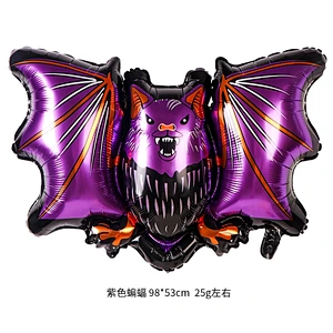 New design Halloween aluminum foil helium balloons Halloween party pumpkin monster head decoration wholesale