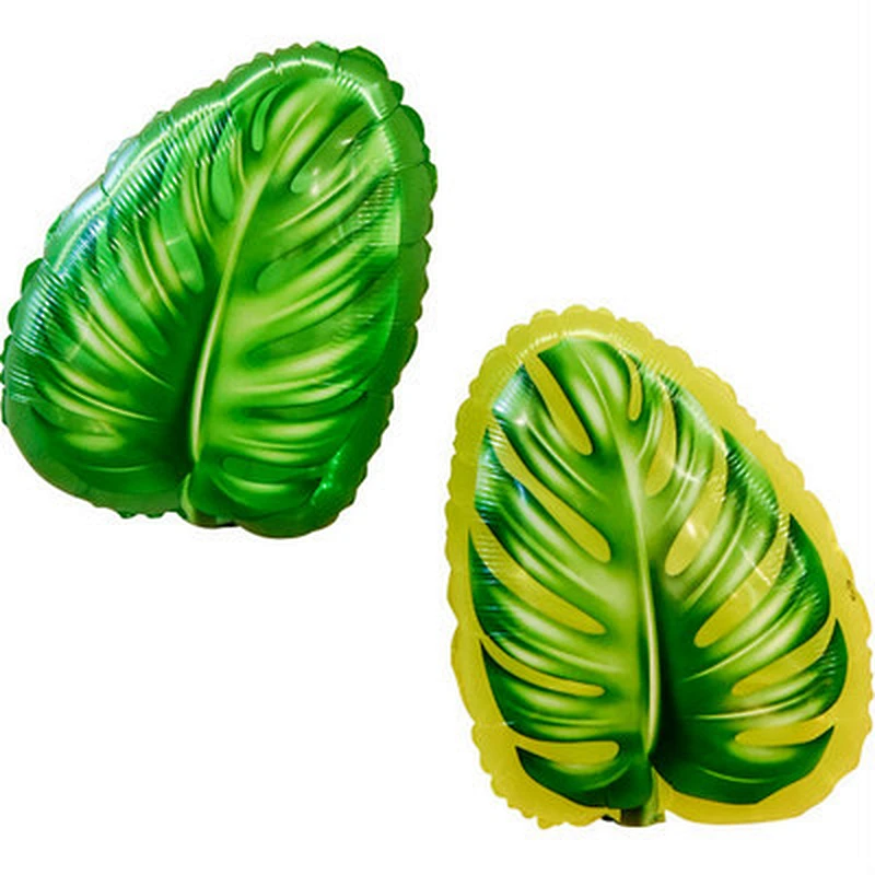 Coconut Palm Tree Foil Balloons green Leaves Shaped Foil Balloons for Hawaiian Luau Party Summer Theme Decoration globos