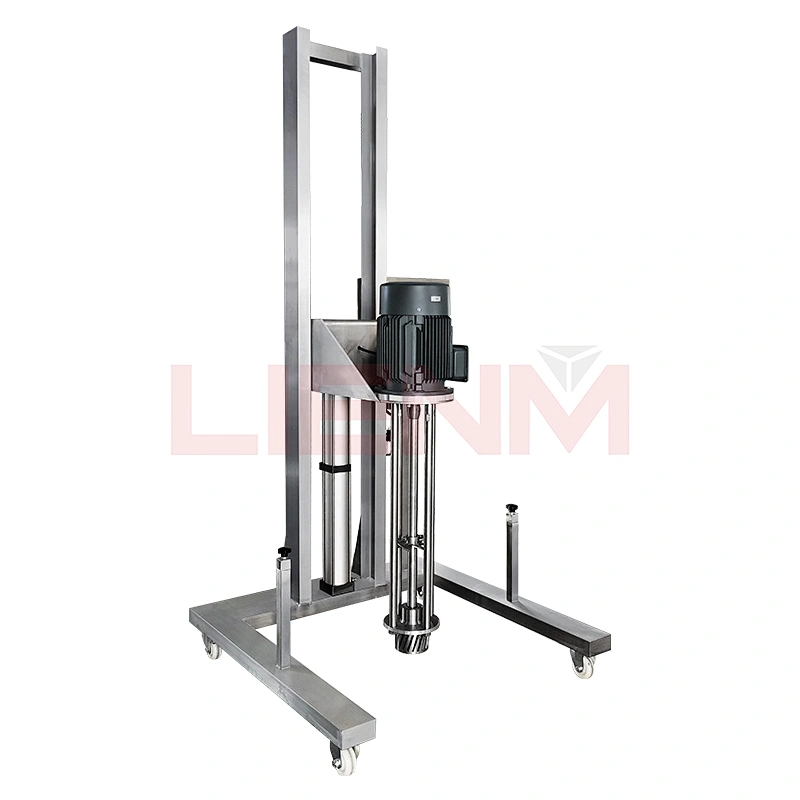 Movable Pneumatic Lifting Homogenizer Mixing Machine Small High Shear Homogenizer Machine for Small Business Machine