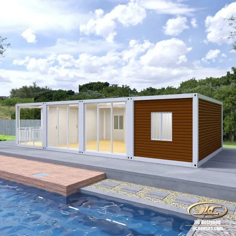 casas prefabricadas de la casa viva moderna extensible del envase