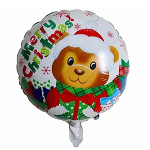18 inch round christmas decoration helium balloon inflatable merry christmas aluminum foil balloon party supplies