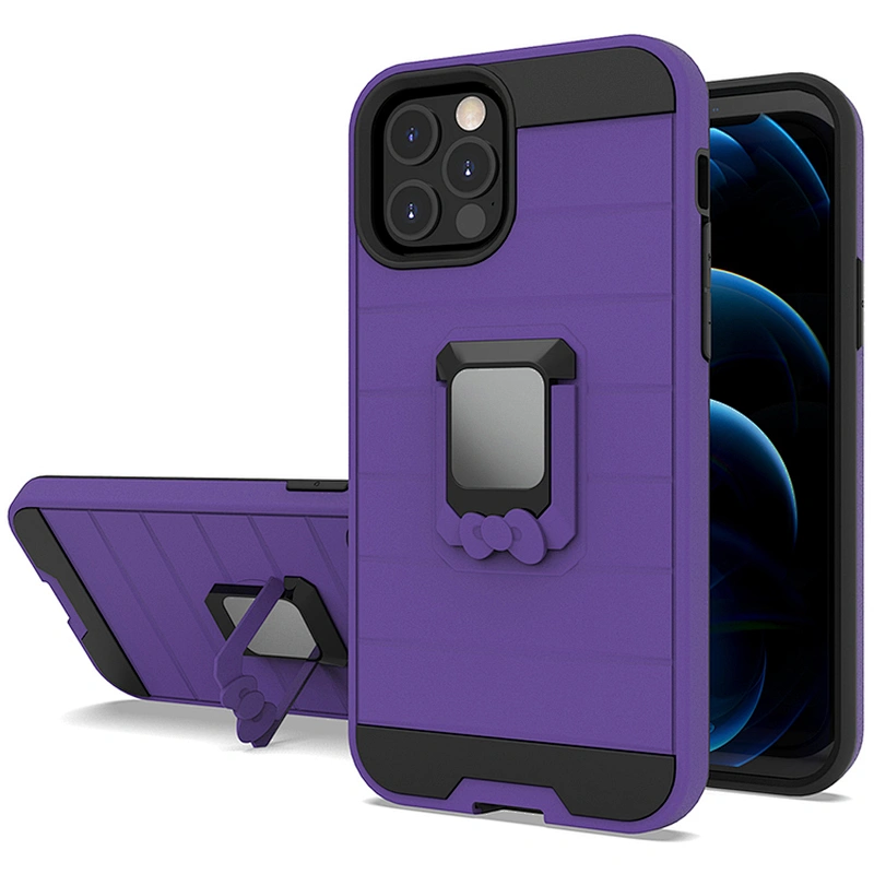 Back Case Bow Holder Cell Phone Covers For I Phone X XS XR 7 8 Plus For Apple iPhone 11 12 Pro Max