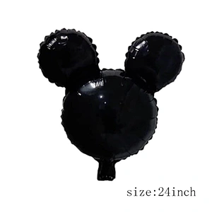24 Inch Mickey Mouse Cartoon Head Foil Balloon Inflatable Balloons For Cartoon Theme Birthday Party Decoration Toys Gifts
