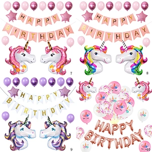 Cartoon Unicorn Head Foil Mylar Helium Balloons Hot Sell Mini Medium New Design Large Size for Kids Girls Birthday