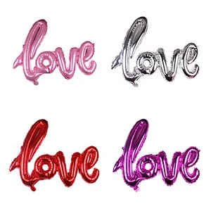 Helium Aluminium Advertising Gold LOVE Letter Foil Balloon for Wedding decoration