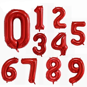 wholesale 16 inch Number foil balloons Foil Balloons with gold silver rose gold color For Birthday Party Decoration