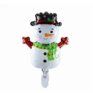Hot sale mini Christmas decoration cartoon foil balloon Santa Claus Christmas tree socks children toy balloons