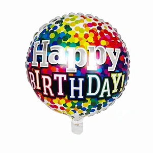 Hot Selling 18 Inch Happy Birthday Foil Balloons Helium Balloons For Kids Party Decorations