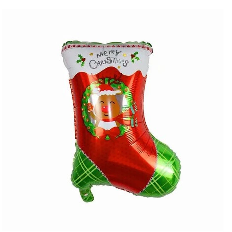 Christmas Foil Balloons Christmas Tree Christmas Socks Snowman Santa Claus Balloon Merry Christmas Party Decoration Globos