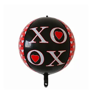 Whosale Multiple Style Weeding Decoration Foil Balloons Red Heart Love Letter Lip Inflatable Aluminum Film Balloon For Happy Valentines Day Bride Shower Decoration