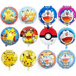 18 Inch Cartoon Pikachu Doraemon Helium Foil Balloon Kids Birthday Party Decoration Supplies