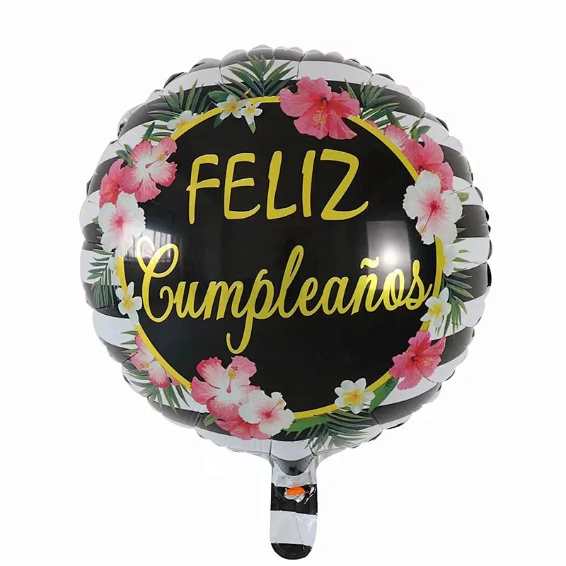 Wholesale 18 Inch Spanish Happy Birthday Foil Balloon Feliz Cumpleanos Globos For Birthday Party Decoration Supplies