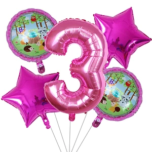 Animal Balloon Set With Animal Print Balloon And Number Star Shape Foil Balloons Animals Party Decorations