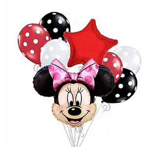 Hot Sale Cartoon Mickey Minnie Mouse Foil Balloon Set for Birthday Baby Shower Party Decoration Globos