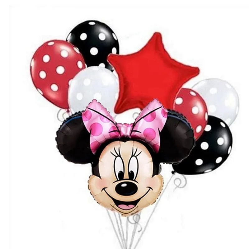 Amazon Hot Sale Cartoon Mickey Mouse Minnie Foil Balloon Set for Kids Birthday Party Decoration Globos