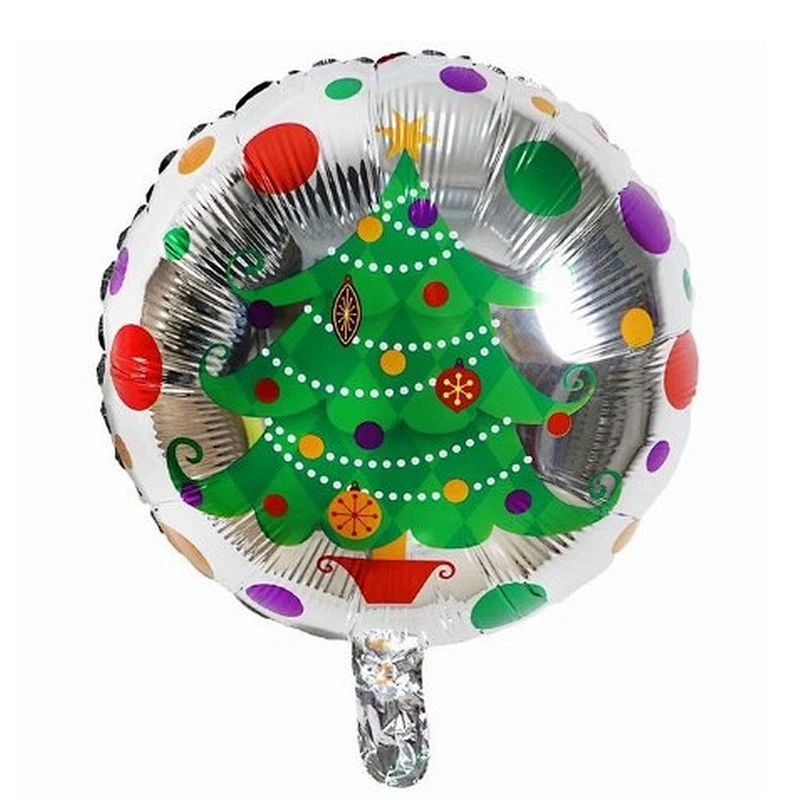 18 inch round christmas decoration helium balloon inflatable merry christmas aluminum foil balloon party supplies
