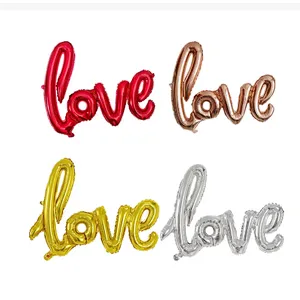 Linking Letter Balloons Ligatures LOVE Foil Balloons Wedding Decoration Ballon Romantic Valentine's Day letter Love Globos