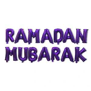 16Inch Letter Foil Balloons Eid Mubarak Decor Mubarak Ramadan Letter Balloons Happy Eid Banners Decoration