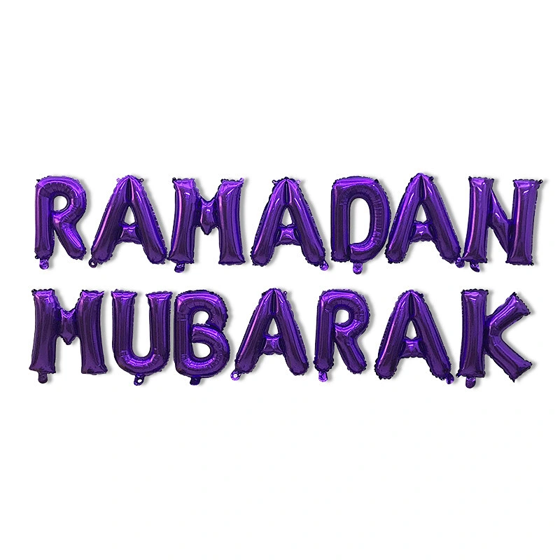 16Inch Letter Foil Balloons Eid Mubarak Decor Mubarak Ramadan Letter Balloons Happy Eid Banners Decoration