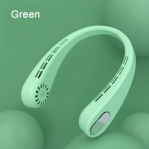 Summer Mini Hanging Neck Fan USB Rechargeable Fan Air Cooler Portable Halter Fan for Outdoor Travel Sports