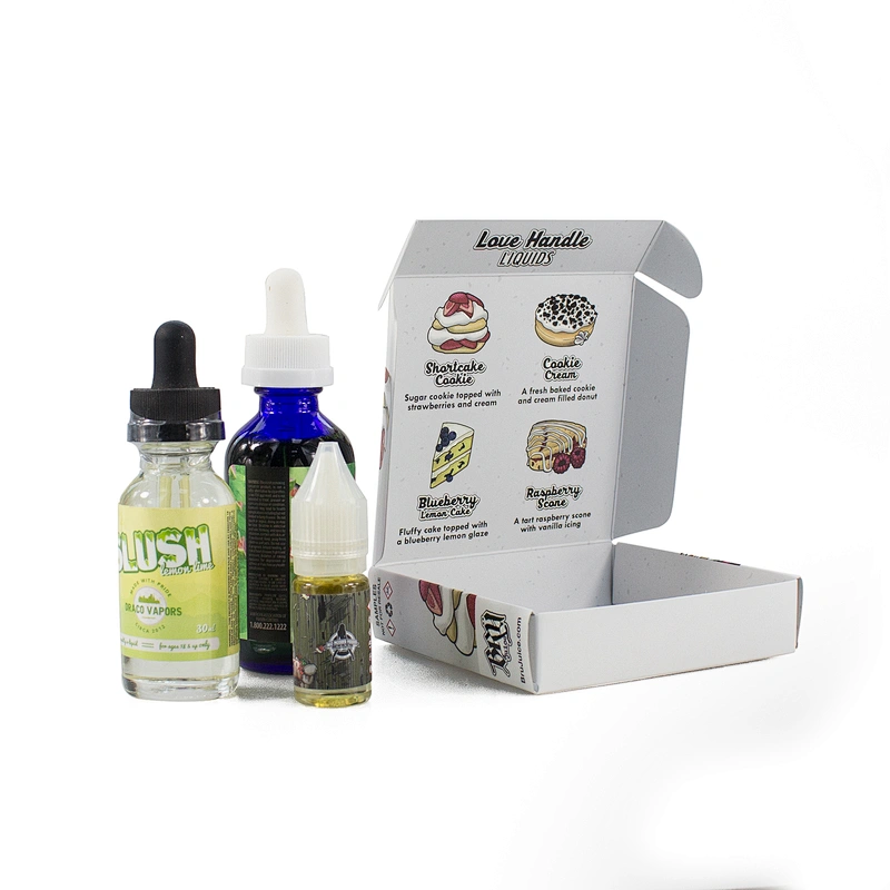 4x15ml plane paper package box matt lamination and customized printing