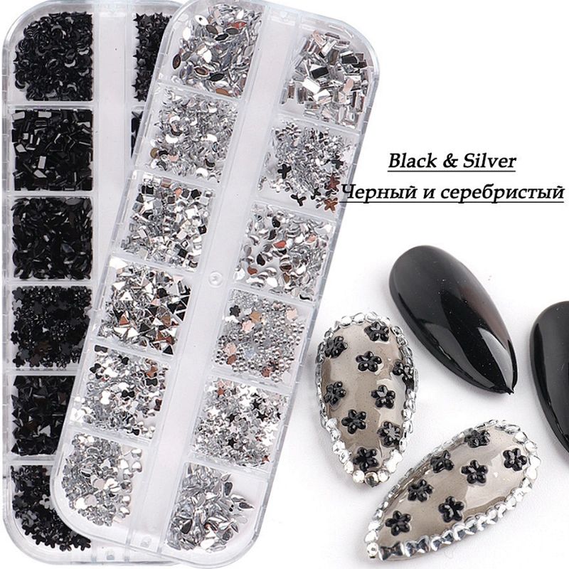 Love Star Resin Flat Glass Rhinestones