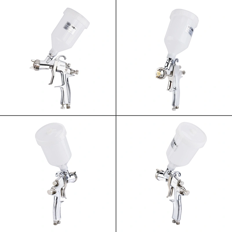 Rongpeng R500 LVLP Spray Gun 600cc Cup Gravity Airbrush For Finish Painting