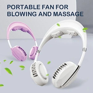 2021 Hanging Neck Fan Massage Portable Outdoor Sports Wearable Fan Lazy Mini Air Cooling Fans Usb Rechargeable
