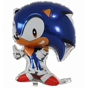 Amazon Hot Sale Cartoon Birthday Party Decoration Foil Balloon Set 18 Inch Star Sonic Foil Balloon Set