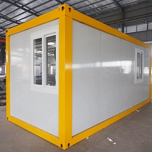 Military camp with luxury modern prefabricated house
