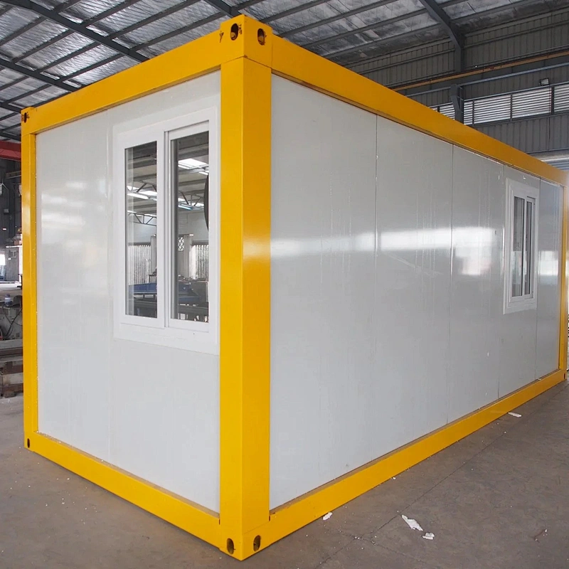 Military camp with luxury modern prefabricated house