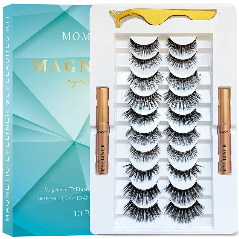 Professional False Eyelashes Manufacturer Hot Sale Magnetic Kits for Amzon Alibaba Express Two Magnetic eyeliner