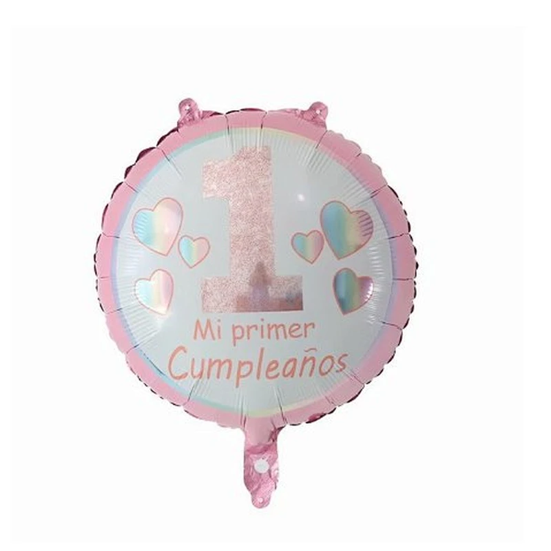 18inch Baby Shower Round Foil Balloons Princess Boy or Girl Birthday Party Decor golobs Supplies baby 1st Helium balloon