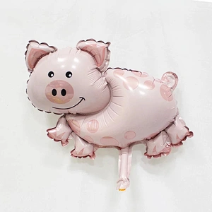 wholesale mini size animal  foil balloons for  Birthday Party Decorations Kids inflate Zebra cow lion tiger monkey foil balloons