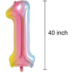 Unicorn Aluminum Film Balloon Set For Baby Shower Kids 1 years old deacoration balloon set
