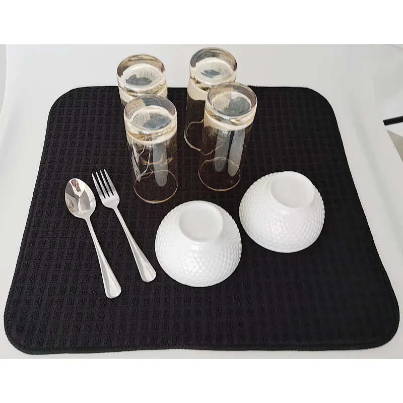 Micorifber grid dish drying mat