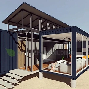Casa contenedor asequible prefabricada de estructura de acero ligero