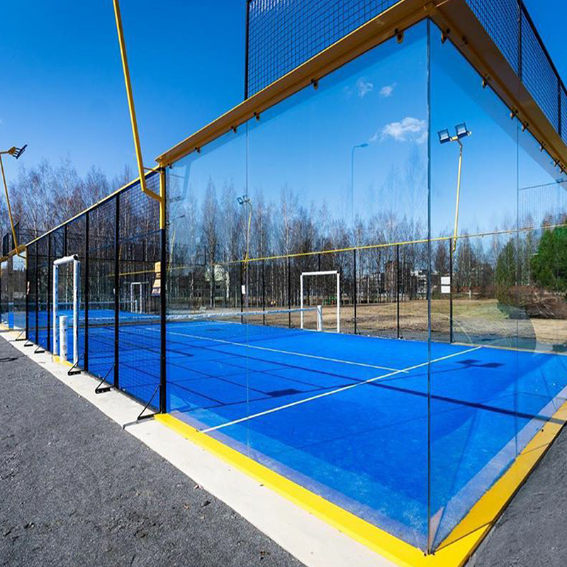 Campo da paddle tennis panoramico in vetro temperato temperato da 12 mm