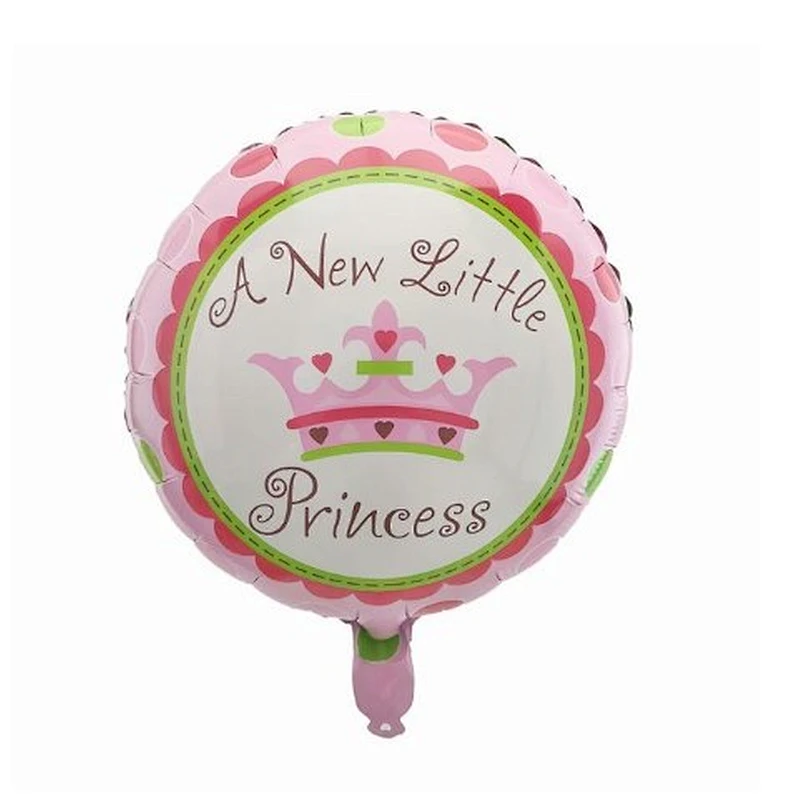 18inch Baby Shower Round Foil Balloons Princess Boy or Girl Birthday Party Decor golobs Supplies baby 1st Helium balloon