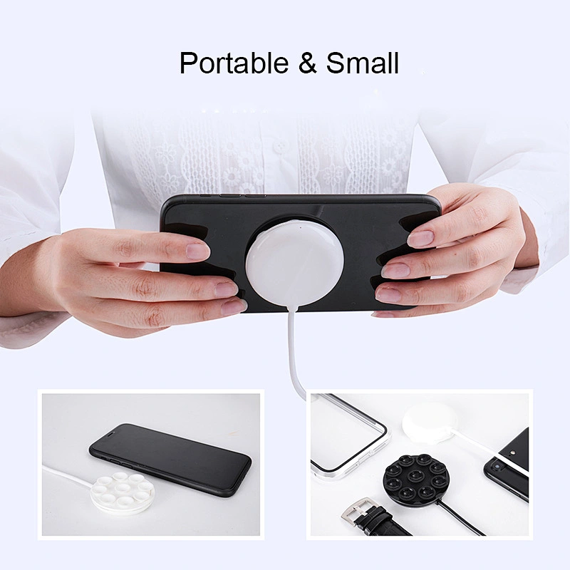 2021 New Mini Qi Standard Attachable Suction Cup Wireless Charger For IPhone 12