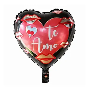 18inch Spanish TE AMO Foil Balloons Mother's Day Heart Helium Globos Wedding Decor Valentines Day Supplies Gift Baloes