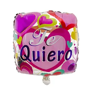18inch Spanish TE AMO Foil Balloons Mother's Day Heart Helium Globos Wedding Decor Valentines Day Supplies Gift Baloes