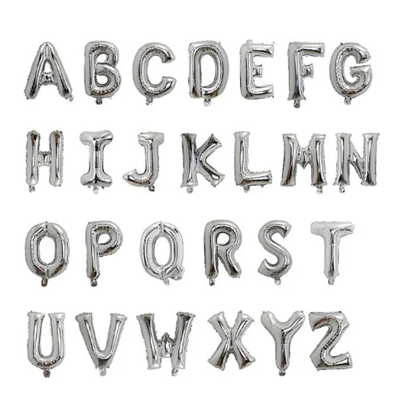 16/32/40 Inch Rose Gold Silver A-Z Letters Foil Balloons Wedding Happy Birthday Party Decoration Air Globos DIY Helium Alphabet Balloon