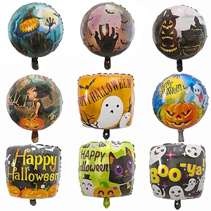 New Design Hot Sale Pumpkin Bat Halloween Aluminum Foil Balloon Halloween Party Decoration Balloon