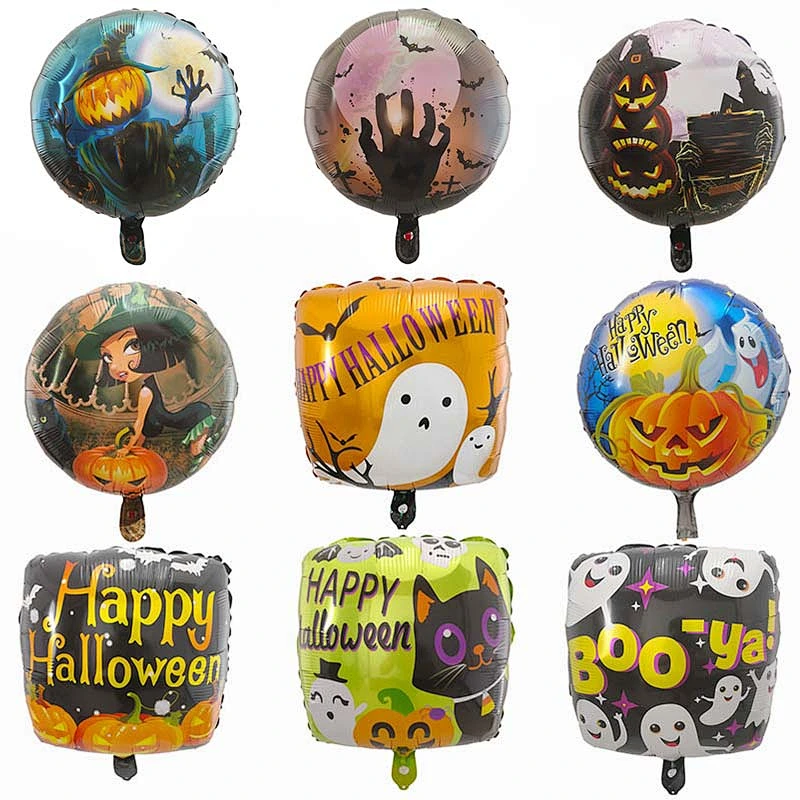 New Design Hot Sale Pumpkin Bat Halloween Aluminum Foil Balloon Halloween Party Decoration Balloon
