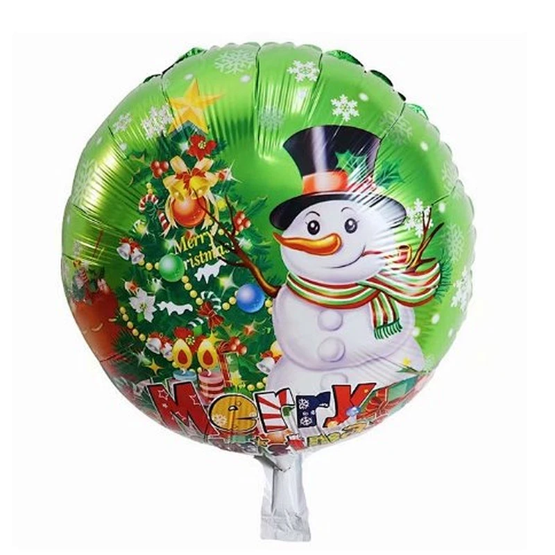 18 inch round christmas decoration helium balloon inflatable merry christmas aluminum foil balloon party supplies