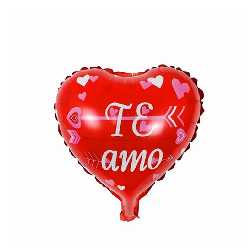 10inch Spanish Balloon I Love You Heart TE AMO Foil Balloons Wedding Birthday Party TEAMO Valentine's Day Globos Supplies
