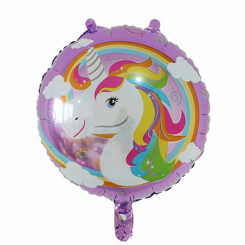 18inch Unicorn with Flowers Aluminum Foil Balloons Birthday Party Decoration Baby Shower Wedding Balloons Kids Toys Gifts