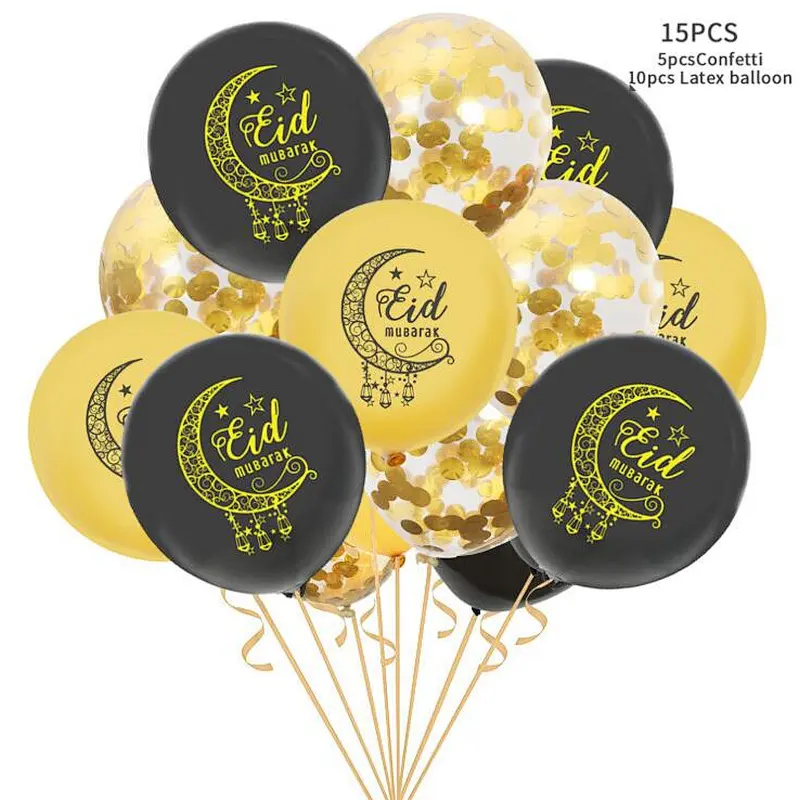 2021 Muslim Festival Decoration Ramadan supplies accessories laetx balloon bouquet helium Eid Mubarak Balloons set